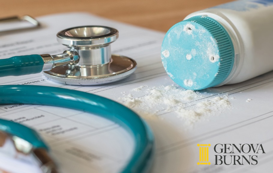 baby powder product spilling over diagnosis record paper on doctors pad